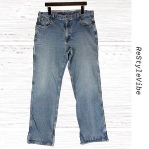 CARHARTT Men’s Size 38x34 Denim Jeans Cargo Style Relaxed Fit Stretch